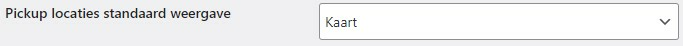 WooCommerce locaties standaard weergave